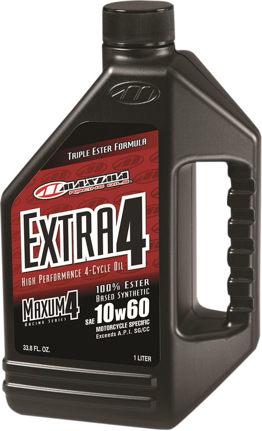 MAXIMA RACING OIL Extra Synthetic 4T Oil 10W60 - 1 Quart, Part Number 30-30901