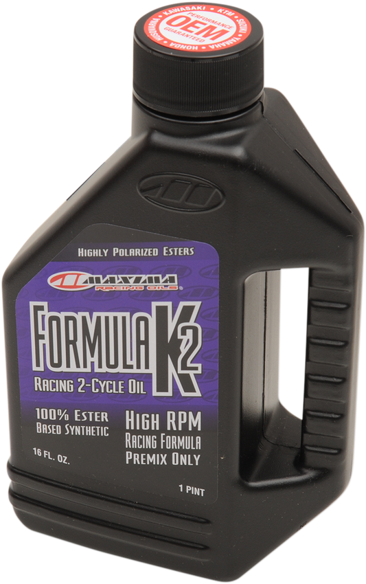 Maxima Racing Oil Formula K2 Synthetic Premix 16 fl oz. Part Number 22916