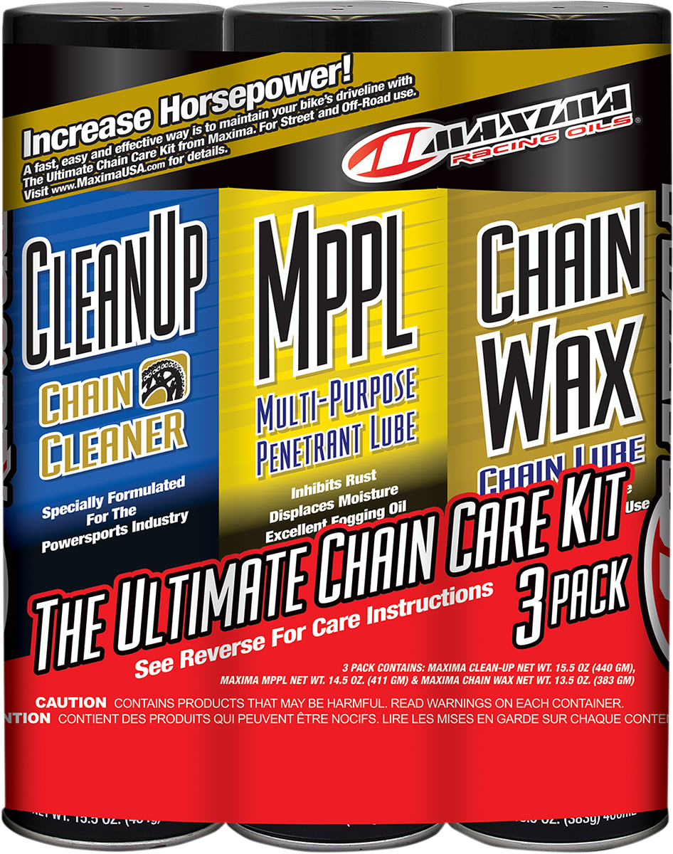 MAXIMA RACING OIL Chain Wax and Care Kit - Aerosol 70-749203