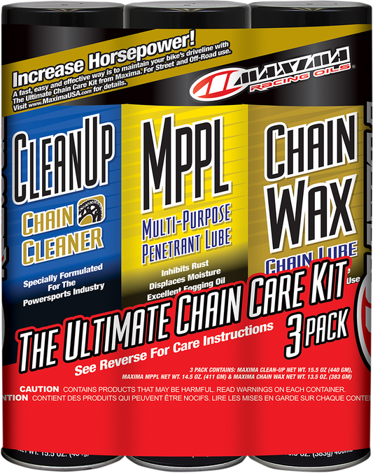 MAXIMA RACING OIL Chain Wax and Care Kit - Aerosol 70-749203