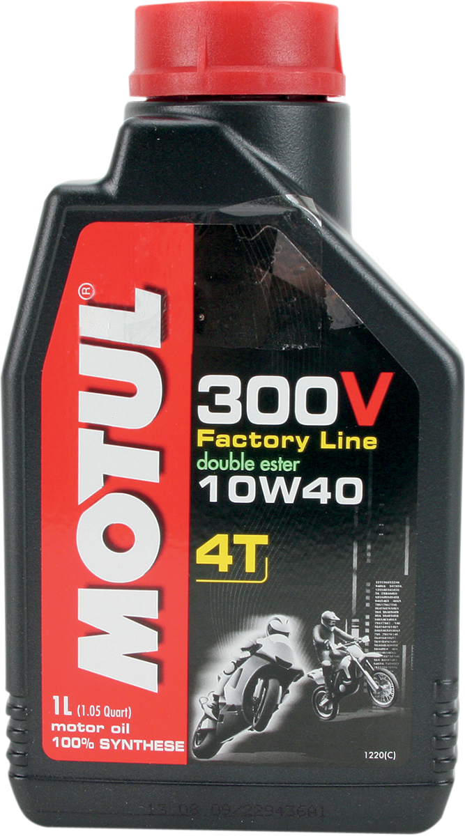 MOTUL 300V Synthetic Ester Oil 10W-40 - 1L (Part #104118)