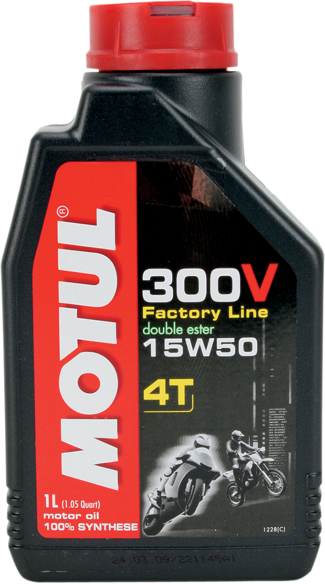 MOTUL 300V Synthetic Ester Oil 15W-50 - 1L, Part Number 104125