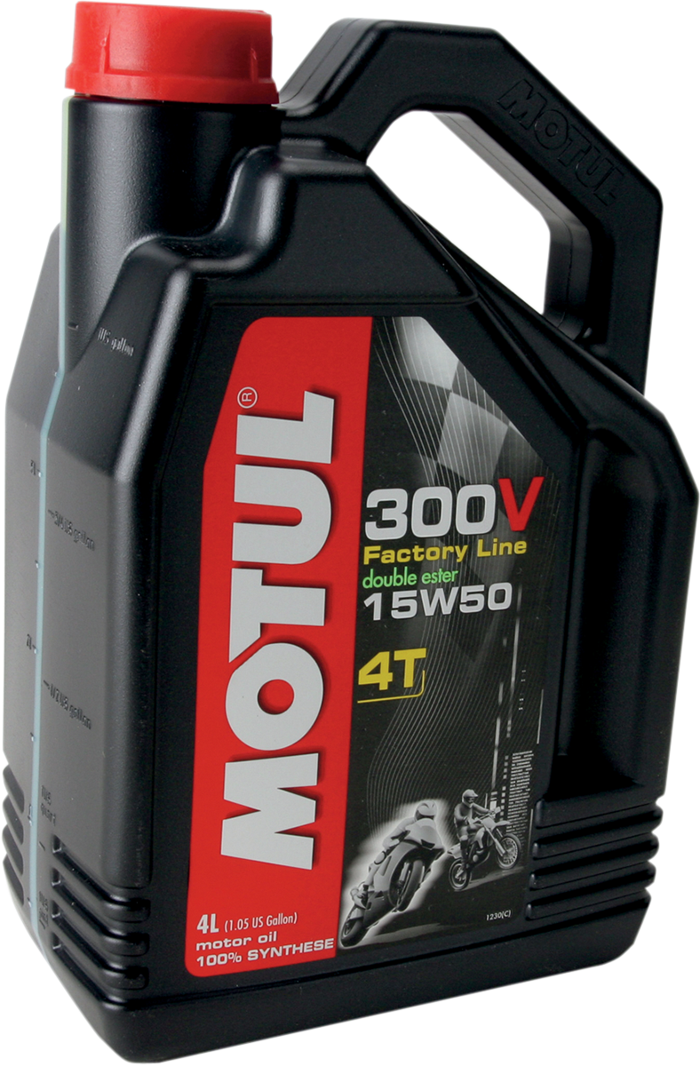 MOTUL 300V Synthetic Ester Oil 15W-50 - 4L by MOTUL (Part No. 104129)