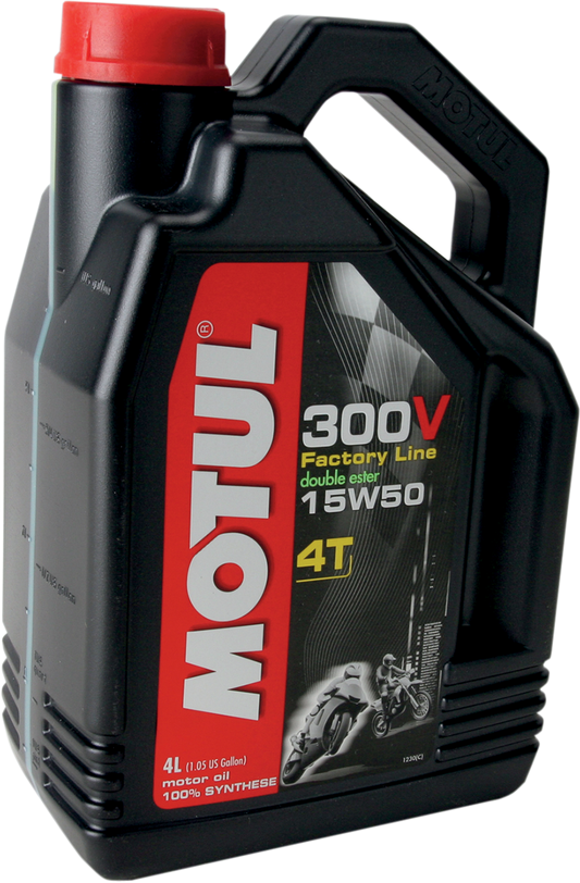 MOTUL 300V Synthetic Ester Oil 15W-50 - 4L by MOTUL (Part No. 104129)