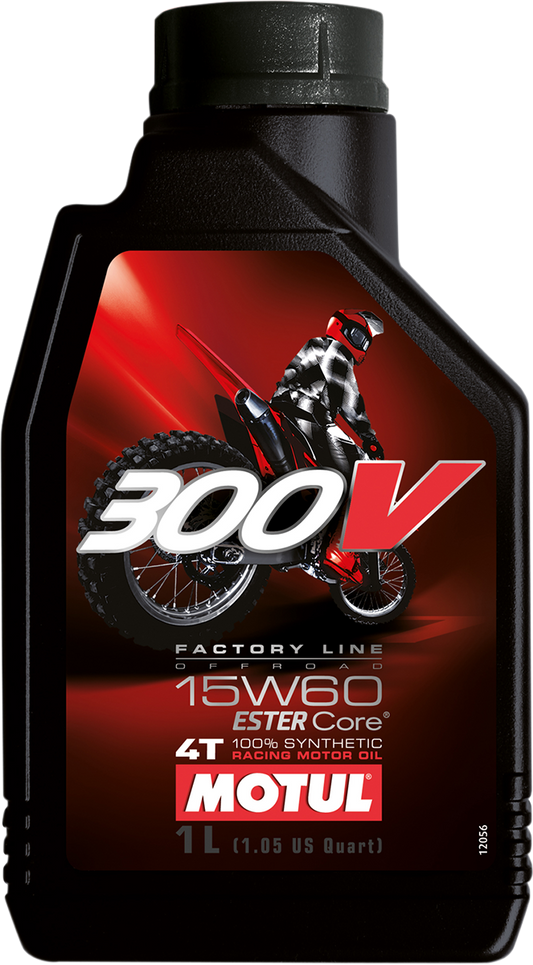 MOTUL 300V Offroad Synthetic Oil 15W-60 – 1L, Part Number 104137