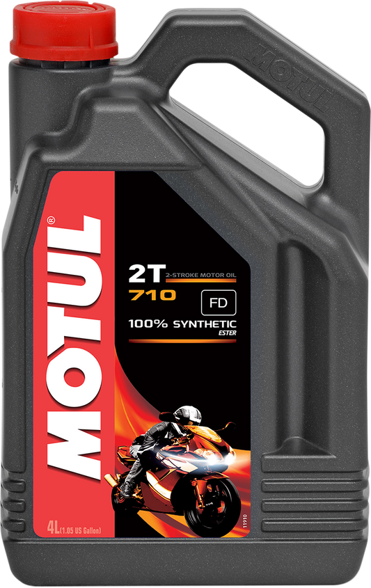 MOTUL 710 2T Injector/Premix Oil - 4L 104035 for High-Performance 2-Stroke Engines