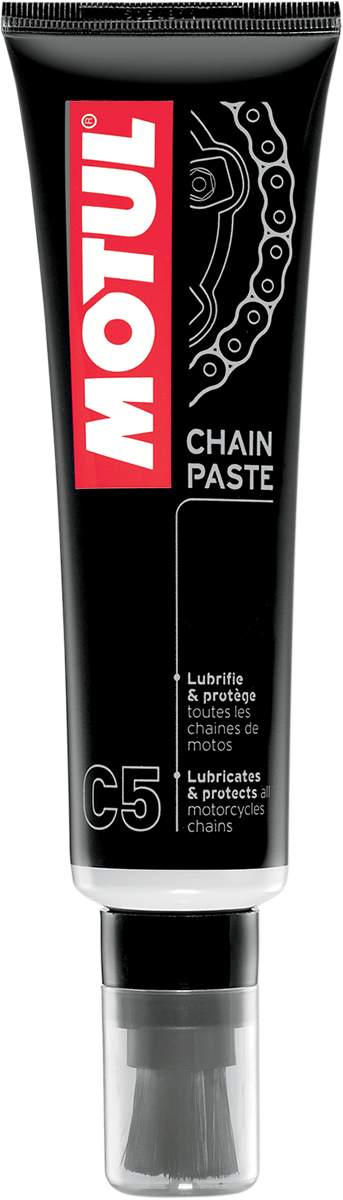 MOTUL Chain Paste - 150ml Bike Chain Lubricant with Brush Applicator Tip, 106513