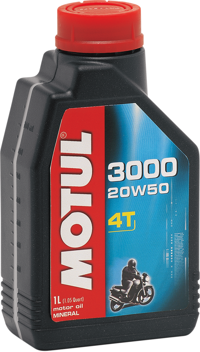 MOTUL 3000 Mineral 4T Engine Oil 20W-50 - 1 Liter - Part Number 107318