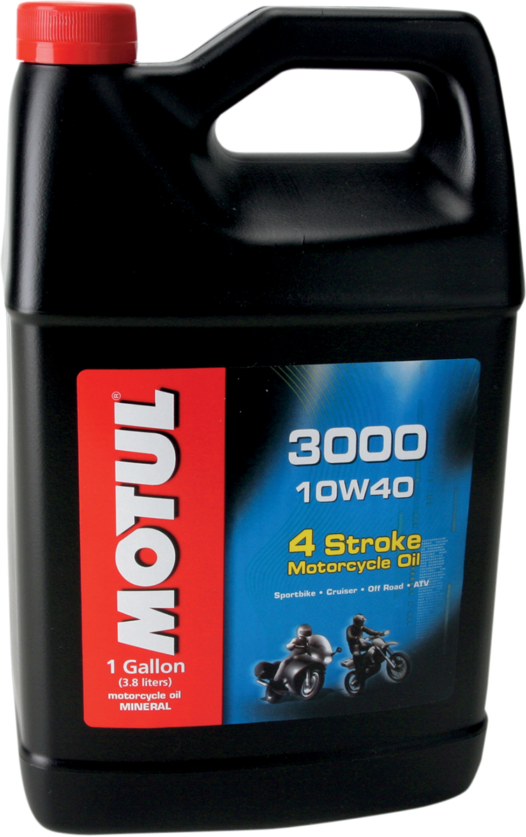 MOTUL 3000 Mineral 4T Engine Oil 10W-40, 1 Gallon - Part Number 107693