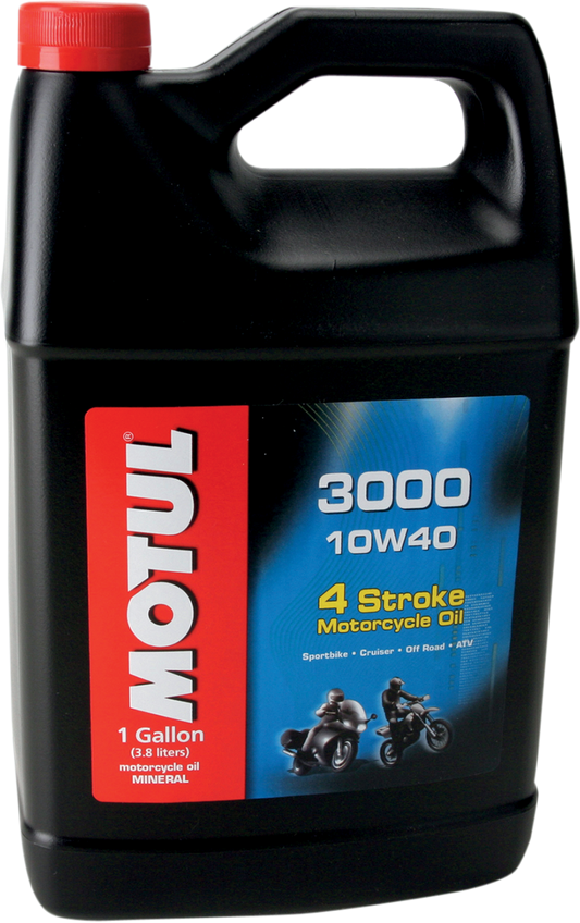 MOTUL 3000 Mineral 4T Engine Oil 10W-40, 1 Gallon - Part Number 107693