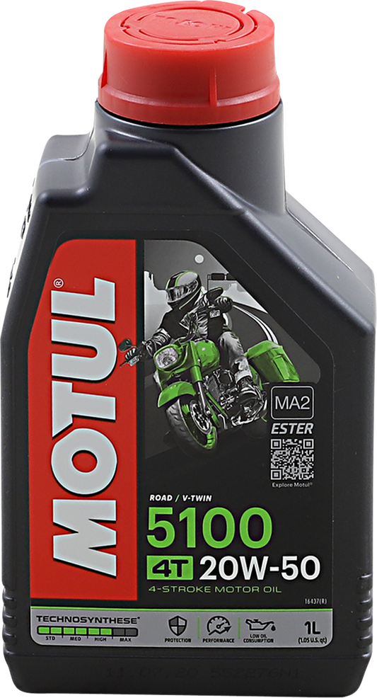 MOTUL 5100 4T Synthetic Blend Oil – 20W-50 – 1L, Part No. 109944