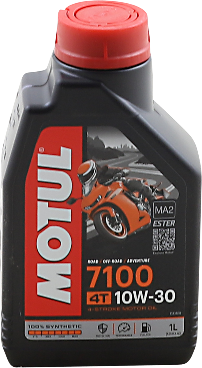 MOTUL 7100 4T Synthetic Oil 10W-30 - 1 Quart - Part Number 104089