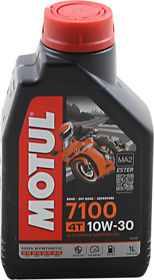 MOTUL 7100 4T Synthetic Oil 10W-30 - 1 Quart - Part Number 104089