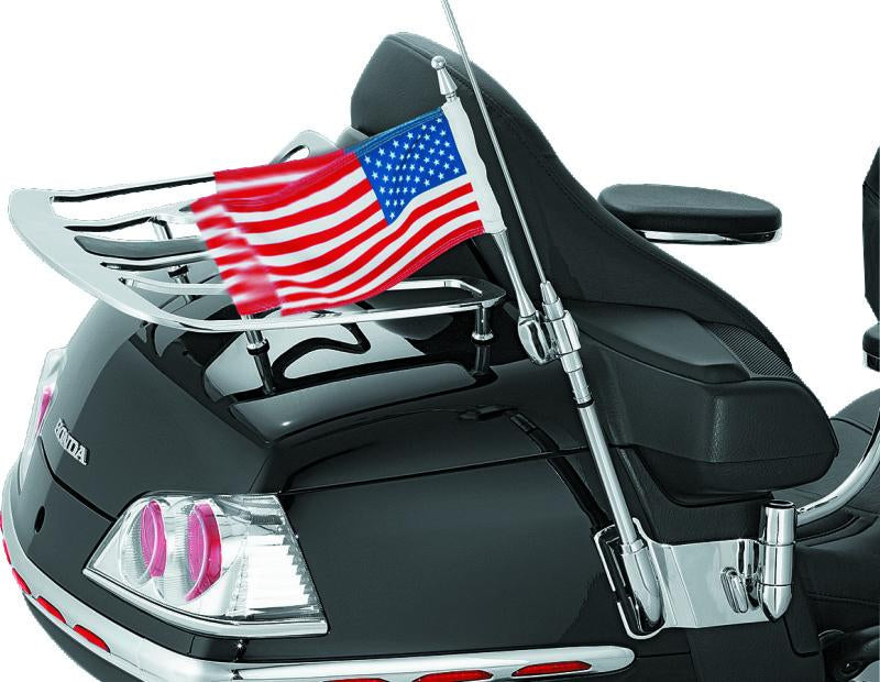 Kuryakyn Antenna Flag Mount with Flag for Honda GL1800 (2001-2017) - Chrome
