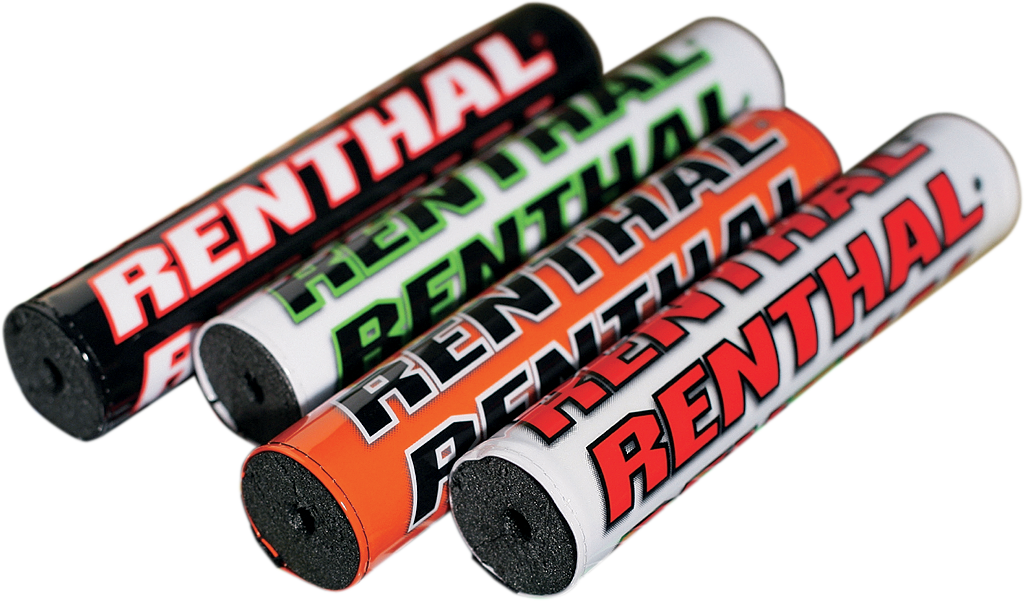 Renthal SX Crossbar Pad - 10 inches Black and Red P261 for Enhanced Impact Protection
