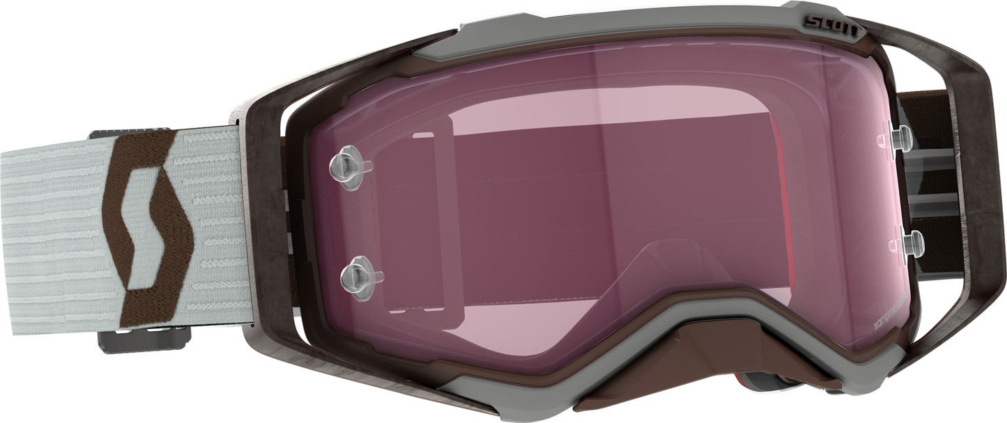 SCOTT Prospect Amplifier Goggle Grey/Brown Rose Works with TruView Lens and No Fog Technology