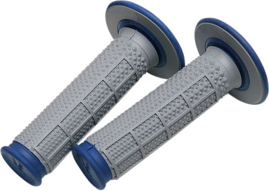 Renthal Tapered Dual-Compound Grips G162 for Motorcycles with Blue Finish