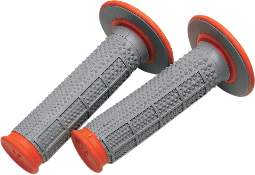 RENTHAL Tapered Dual-Compound Grips - Orange G164 for Enhanced Comfort and Durability