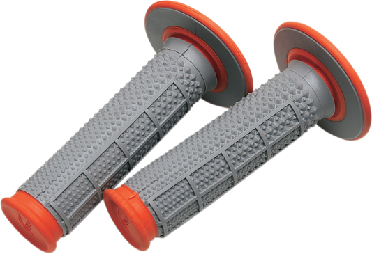 RENTHAL Tapered Dual-Compound Grips - Orange G164 for Enhanced Comfort and Durability
