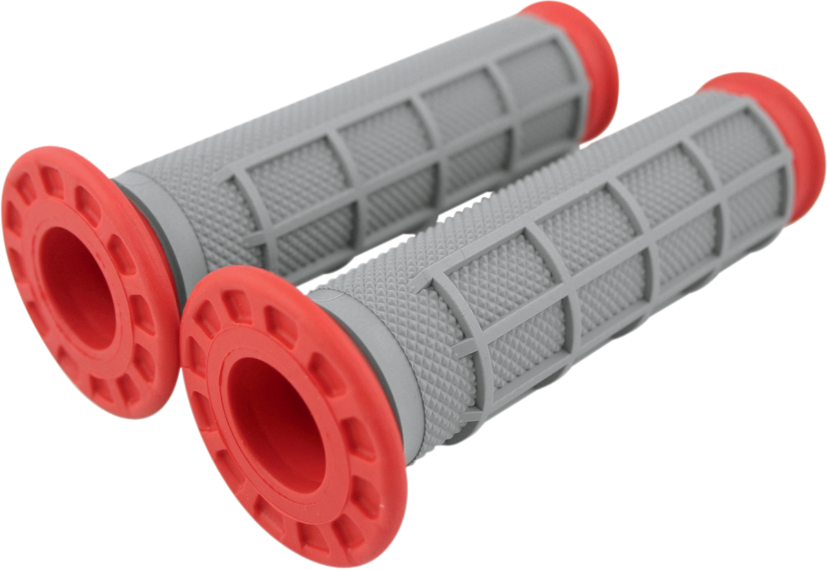 Renthal Dual-Compound ATV Grips - Half Waffle Design - Red, Part G169