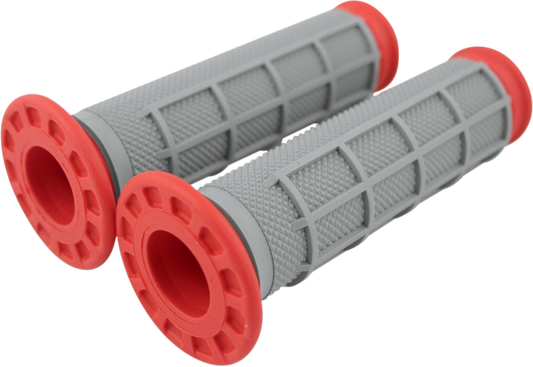 Renthal Dual-Compound ATV Grips - Half Waffle Design - Red, Part G169