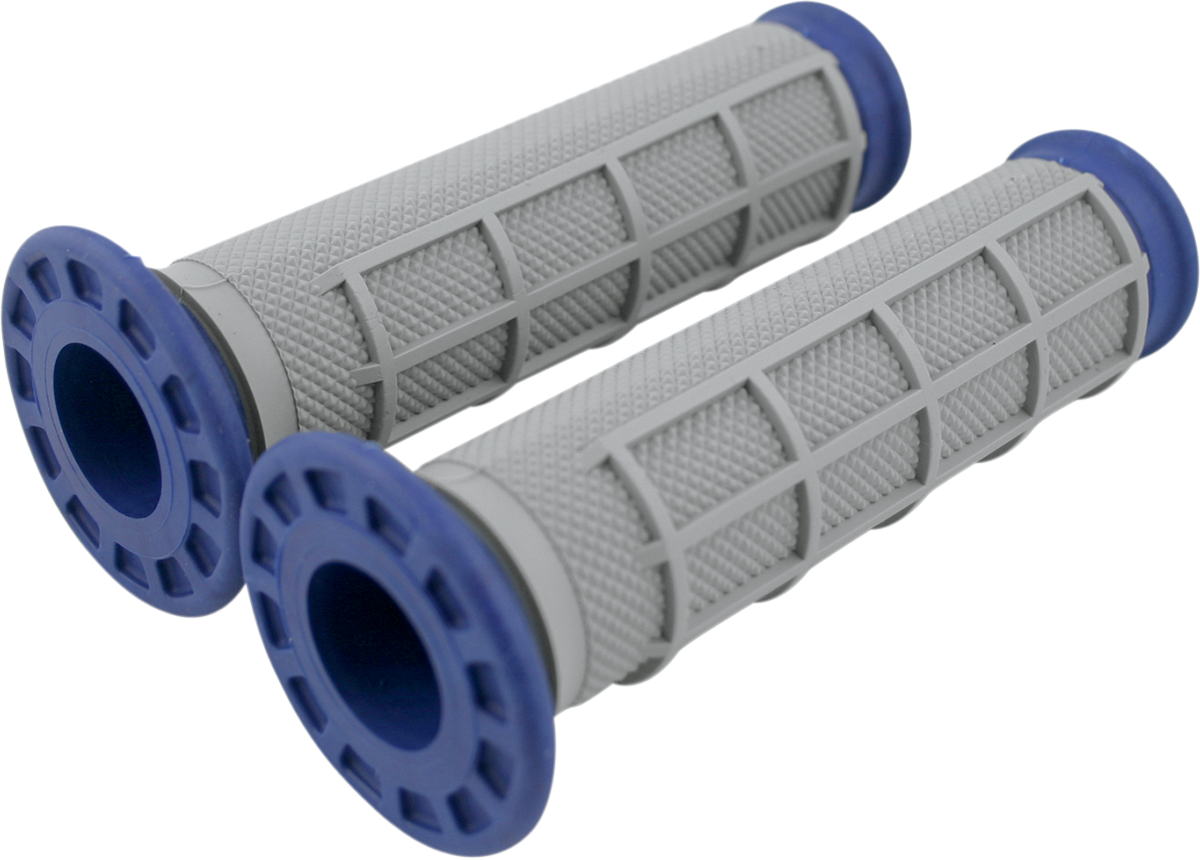 Renthal G170 Dual-Compound ATV Grips with Half Waffle Design - Blue