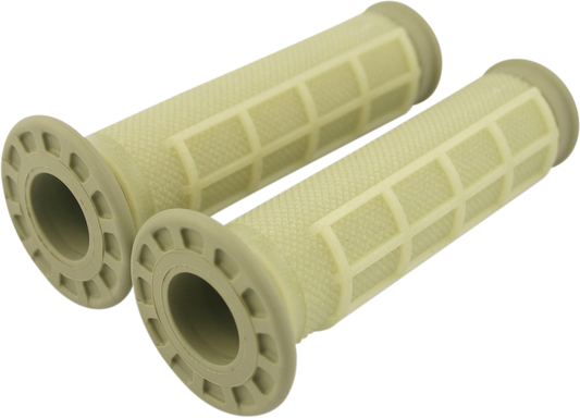Renthal G171 Reinforced Dual-Compound ATV Grips - Natural Half-Waffle Design for 7/8" Bars
