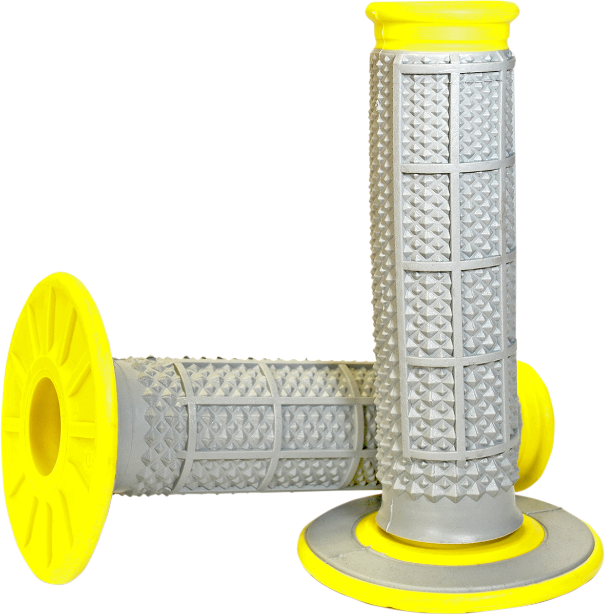 Renthal Tapered Dual-Compound Grips - Yellow (Part G194) for Enhanced Comfort and Durability