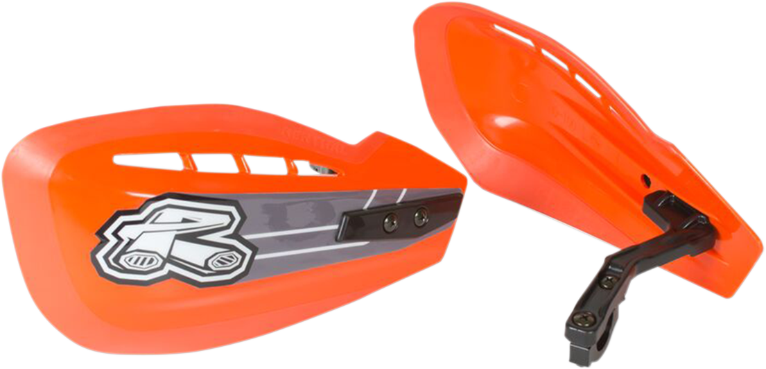 Renthal HG-100-OR Moto Handguards - Orange for Enhanced Protection and Versatility