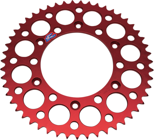 RENTHAL 154U-520-50GRRD Aluminum Rear Sprocket for Honda – 50 Tooth, Red