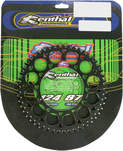 RENTHAL Kawasaki 191U-420-50GEBK Aluminum Rear Sprocket - 50 Tooth, Black