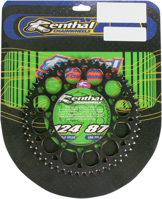 RENTHAL Kawasaki 191U-420-50GEBK Aluminum Rear Sprocket - 50 Tooth, Black