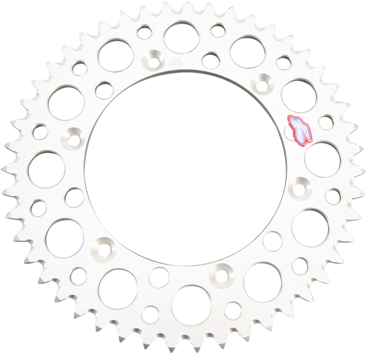 RENTHAL 216U-520-50GPSI Aluminum Rear Sprocket for Husqvarna, Sherco, Gas Gas, Beta - 50 Tooth, Silver