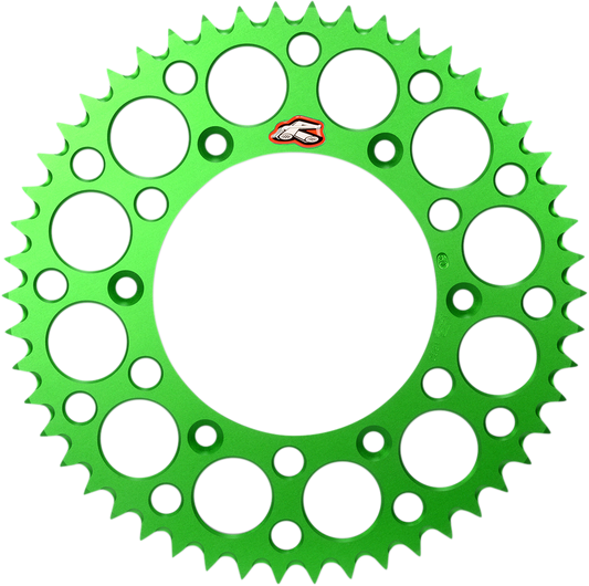 Renthal 49 Tooth Aluminum Rear Sprocket for Kawasaki - Green 112U-520-49GEGN
