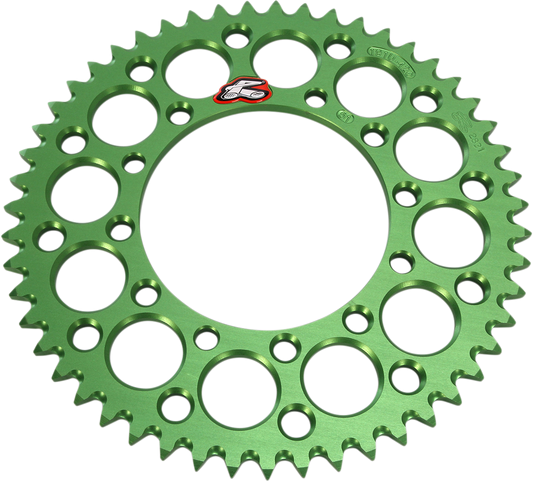 RENTHAL Kawasaki 191U-420-51GEGN Rear Sprocket - Aluminum, 51 Tooth, Green