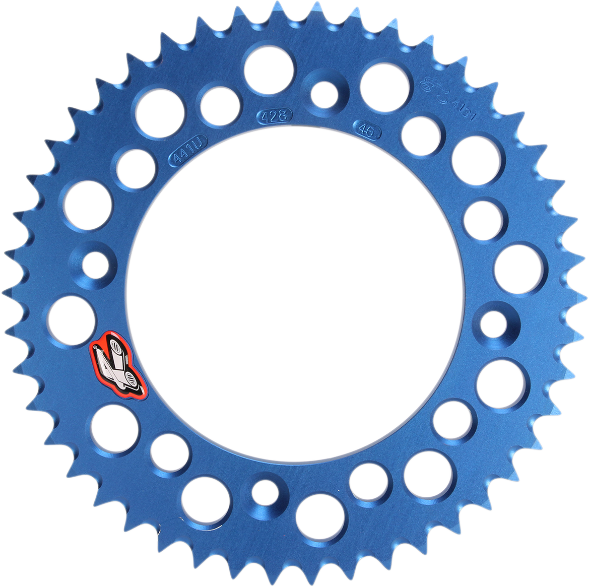 Renthal 46-Tooth Aluminum Rear Sprocket for Gas Gas, Husqvarna, KTM - Blue | Part 441U-428-46GPBU