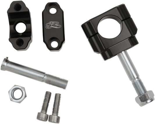 Renthal Rubber-Mounted Handlebar Clamp 1-1/8 Inch No Offset CL002 for Motorcycle Bars