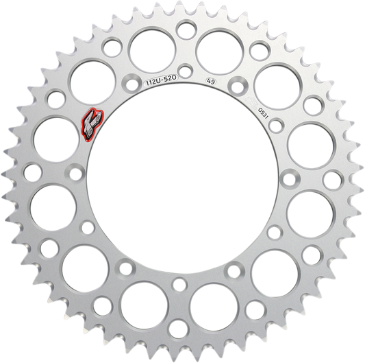 Renthal 112U-520-49GESI Aluminum Rear Sprocket for Kawasaki – 49 Tooth, Silver