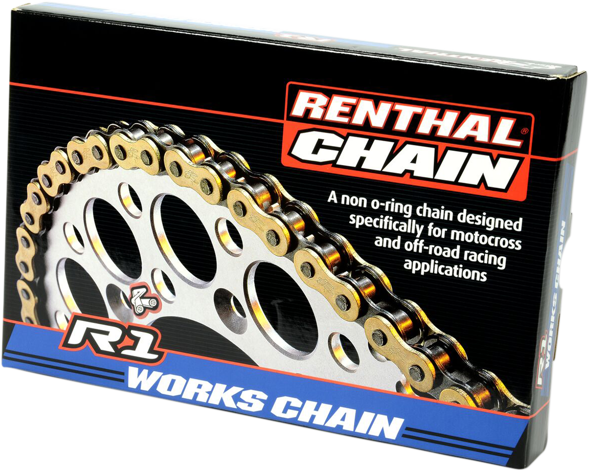 Renthal 420 R1 Works Chain - 130 Links (Part C246) for High-Performance Mini Bikes
