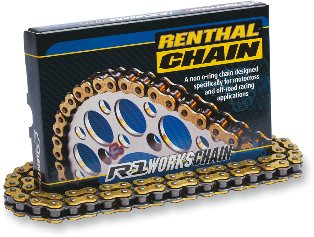 RENTHAL 520 R1 Works Chain - 120 Links C128 for Racing and High-Performance Applications