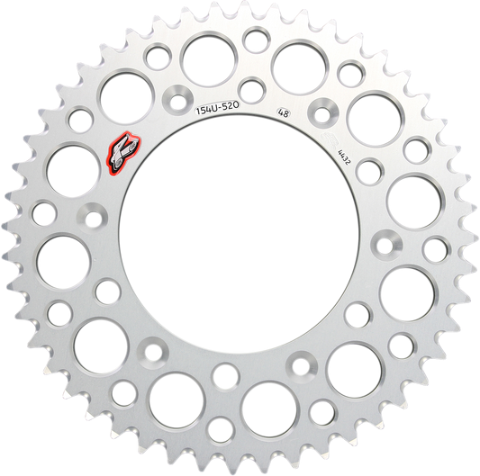 Renthal 154U-520-48GRSI Aluminum Rear Sprocket for Honda - 48 Tooth, Silver