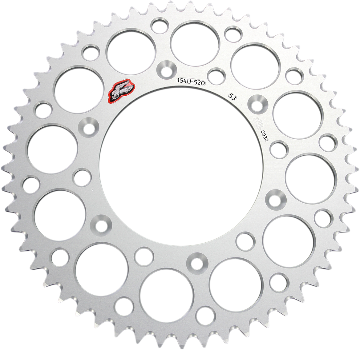 Renthal 154U-520-53GRSI Aluminum Rear Sprocket for Honda - 53 Tooth - Silver