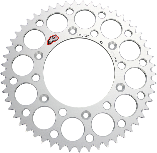 Renthal 154U-520-53GRSI Aluminum Rear Sprocket for Honda - 53 Tooth - Silver