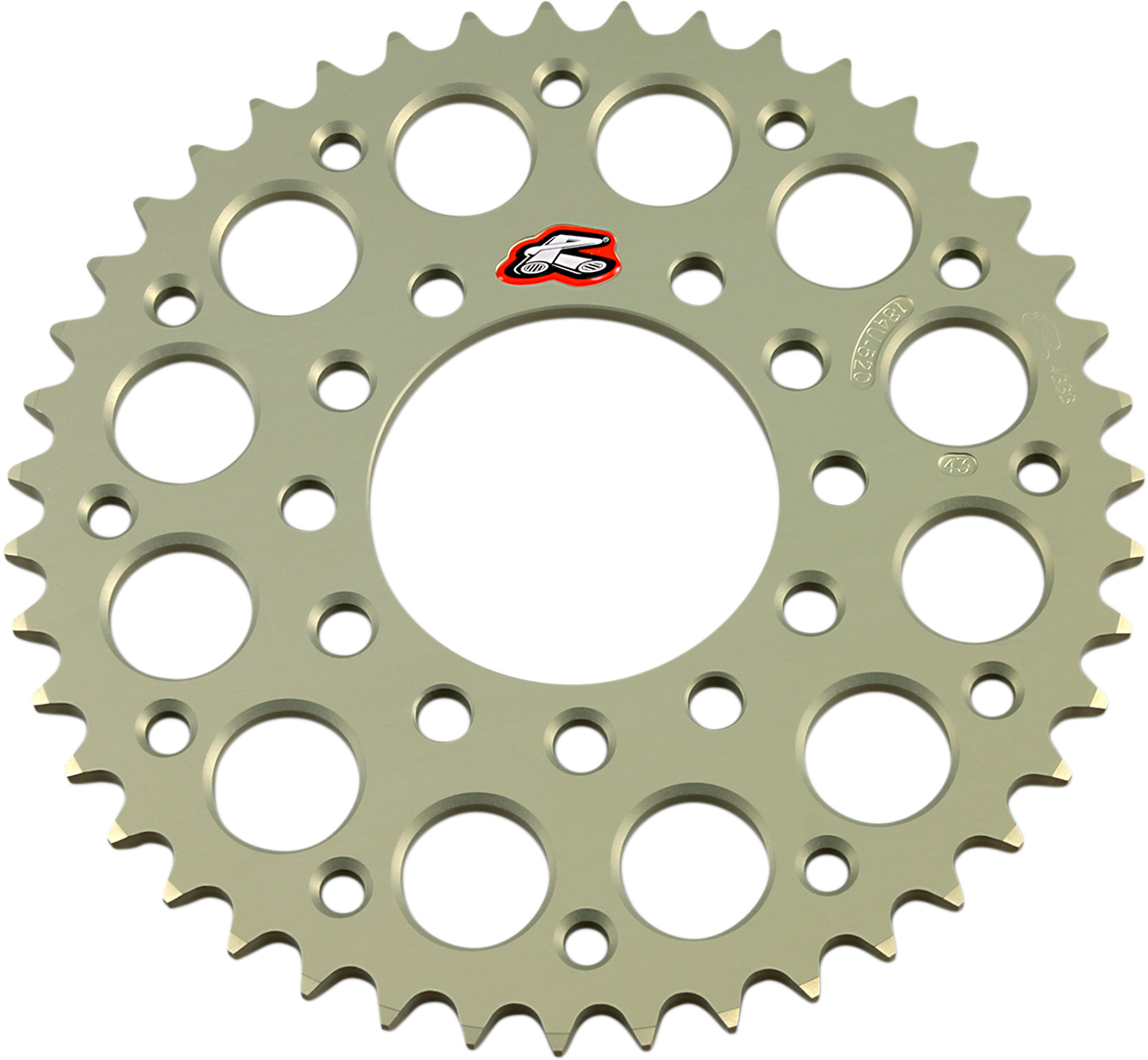 Renthal 184U-520-43P-HA Aluminum Rear Sprocket for Kawasaki, Suzuki, Triumph, and CFMoto - 43 Tooth