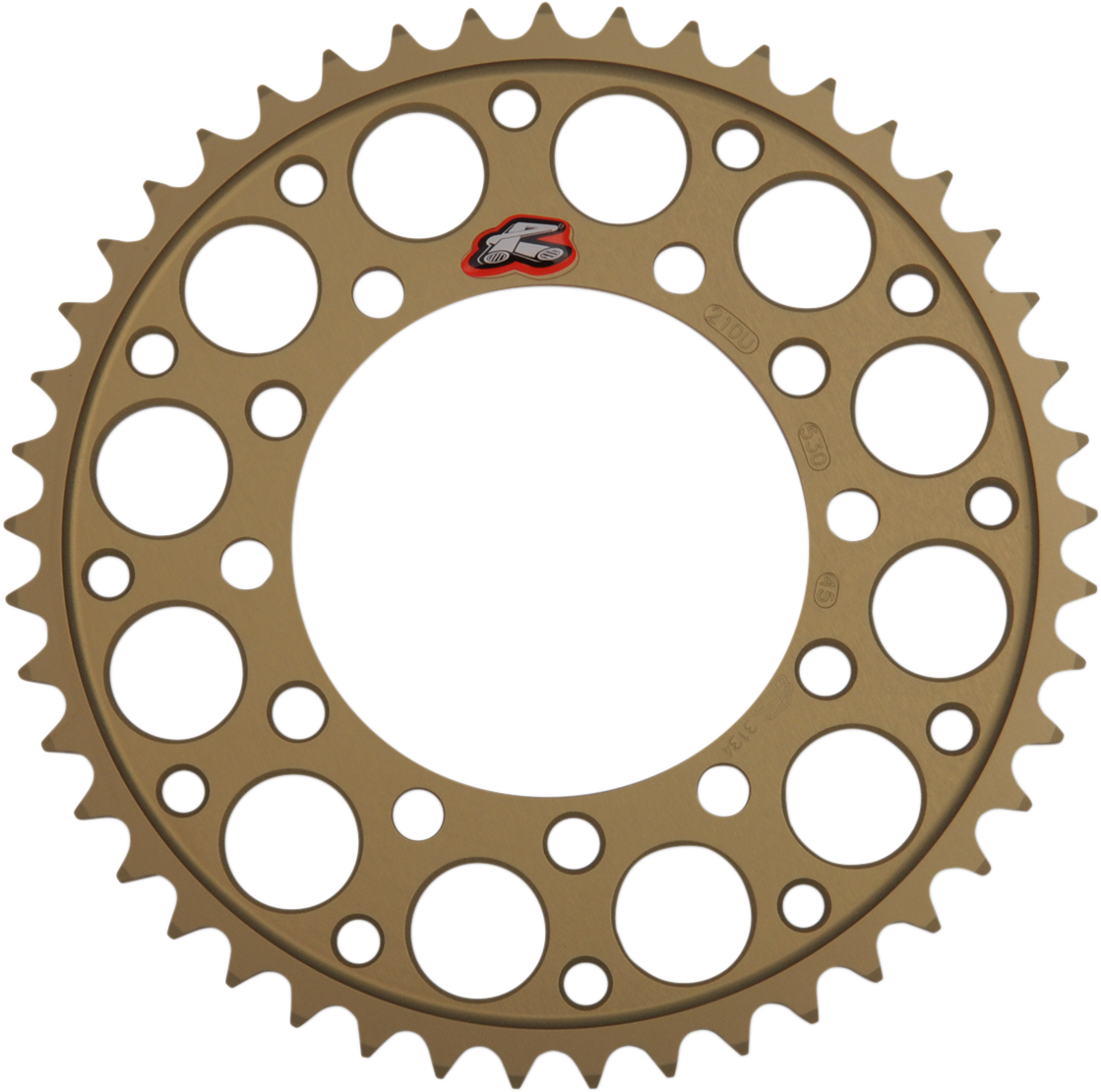 RENTHAL 210U-530-45P-HA Rear Aluminum Sprocket for Suzuki and Yamaha, 45 Teeth