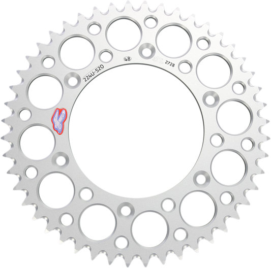 RENTHAL 224U-520-48GPSI Aluminum Rear Sprocket - 48 Tooth, Silver