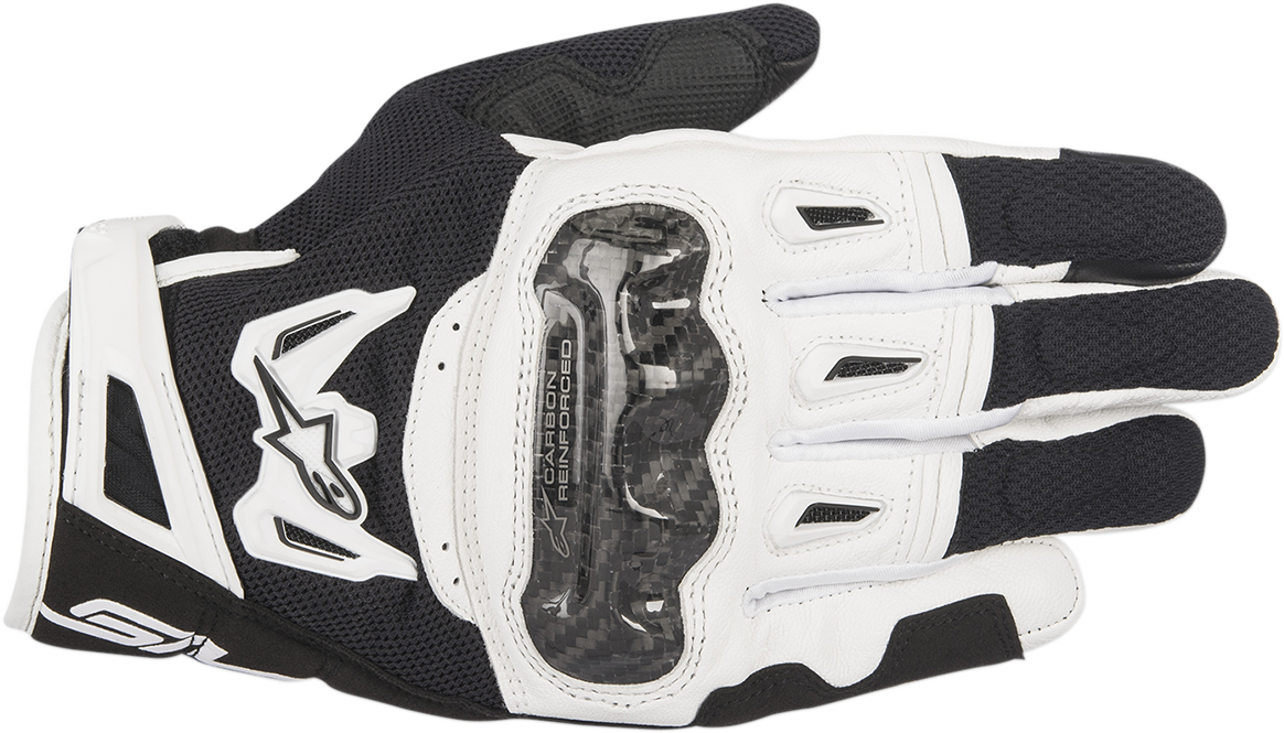 Alpinestars SMX-2 Air Carbon V2 Gloves - Black/White - 3XL, Part Number 3567717-12-3X