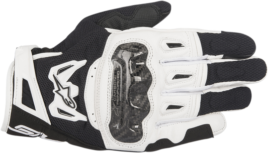 Alpinestars SMX-2 Air Carbon V2 Gloves - Black/White - 3XL, Part Number 3567717-12-3X