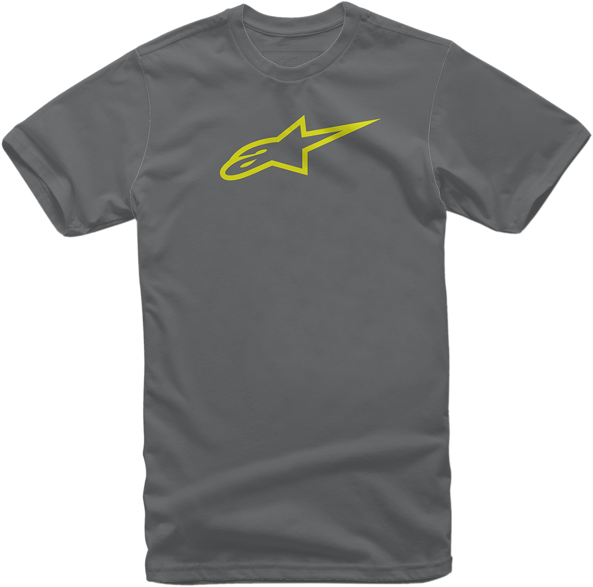 Alpinestars Ageless T-Shirt - Charcoal and Hi-Vis Yellow, 2XL