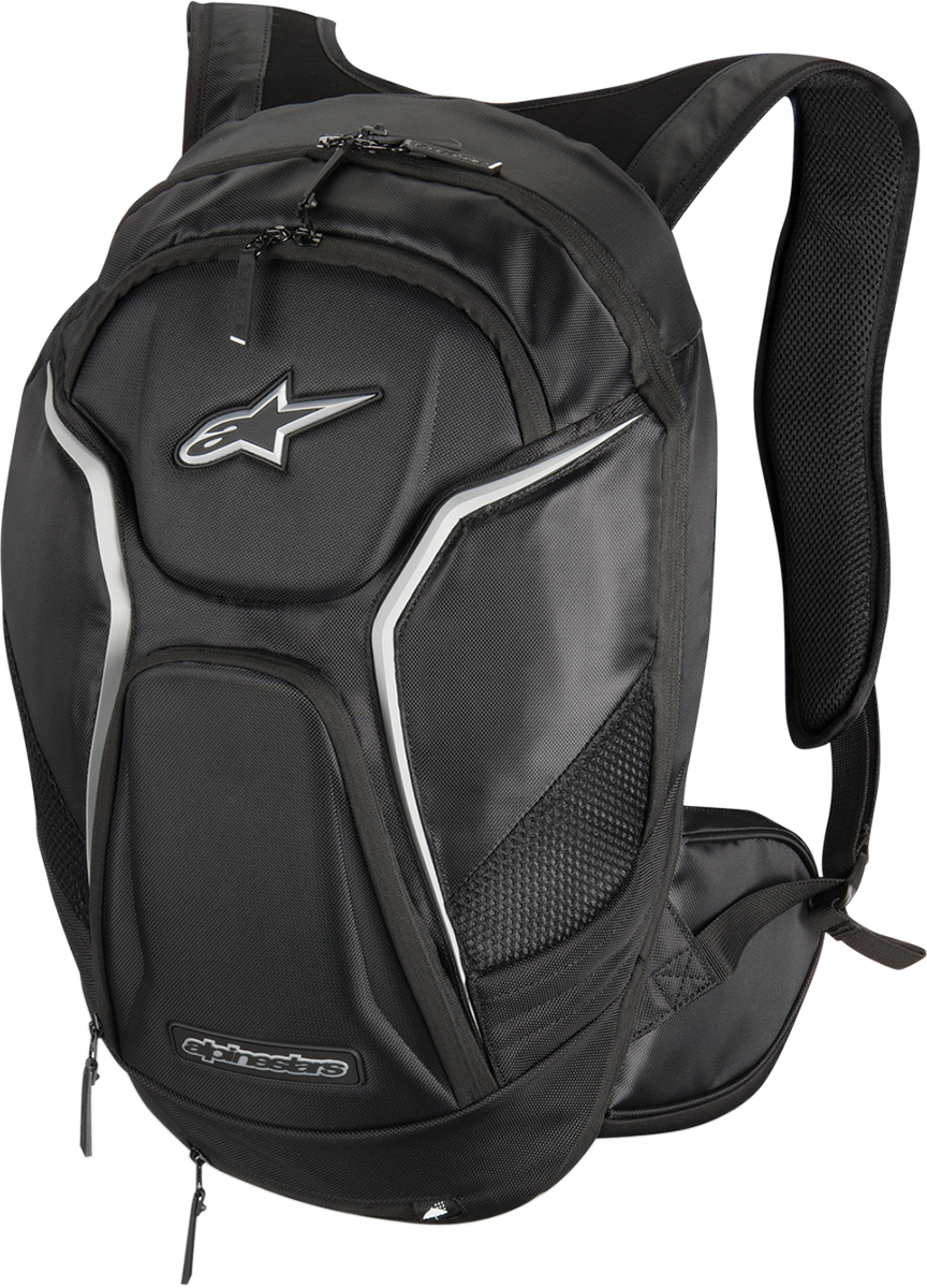Alpinestars Tech Aero Backpack Black/Gray 6107115-12 – Expandable 26-Liter Storage with Water-Resistant Features